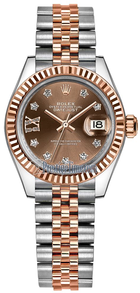 rolex lady datejust chocolate dial|rolex lady datejust 28 price.